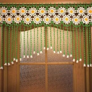 Spring valance, handmade crochet